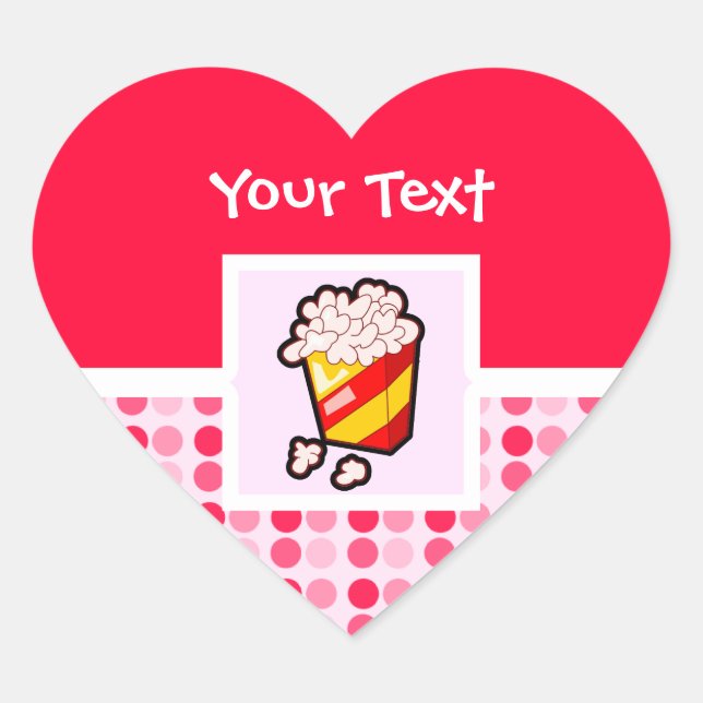 Sticker Cœur Popcorn mou (Devant)