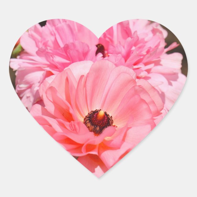 Sticker Cœur Popping in Pink  (Devant)