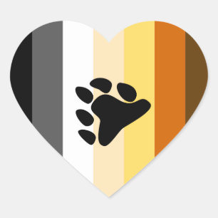 STICKER CŒUR PORTEZ FIDE STRIPEE PAW VERTICAL