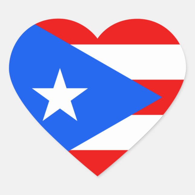 Sticker Cœur Porto Rico (Devant)