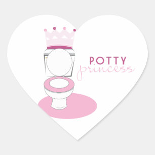 Sticker Cœur Potty Princess