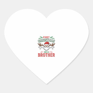 Sticker Cœur Premier Noël en tant que frère Santa Gnome
