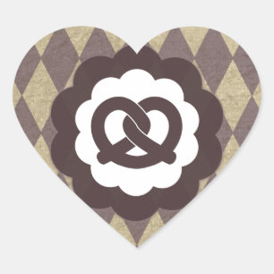 Sticker Cœur pretzel