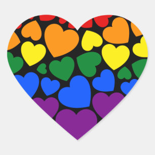 Sticker Cœur Pride- gay arc-en-ciel coeur de l'amour