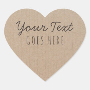 Sticker Cœur Produit artisanal Vintage papier Kraft tendance si