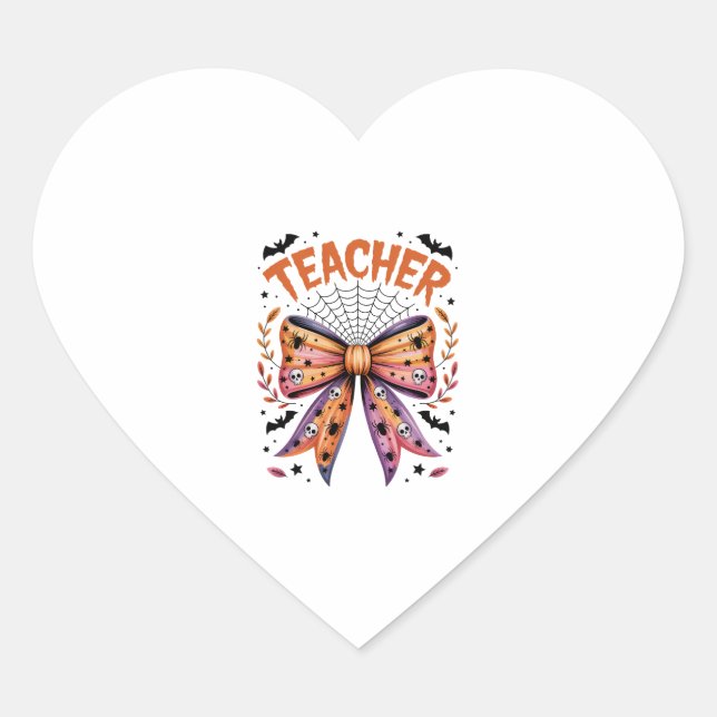 Sticker Cœur Professeur Éffrayant Halloween (Devant)