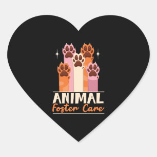 Sticker Cœur Protection des animaux Refuge animal Sauvetage des