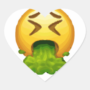 Sticker Cœur puking émoji