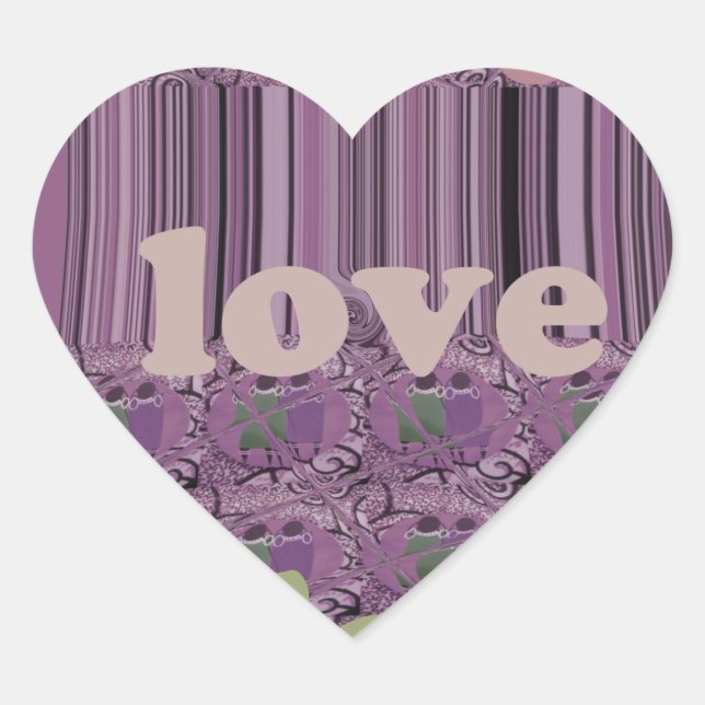 Sticker Cœur Purple Lots & Jouer Manger Afrique du Sud Traditio (Devant)