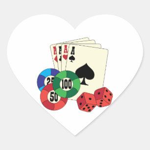 Sticker Cœur Quatre As