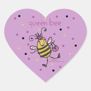 Sticker Cœur Queen Bee
