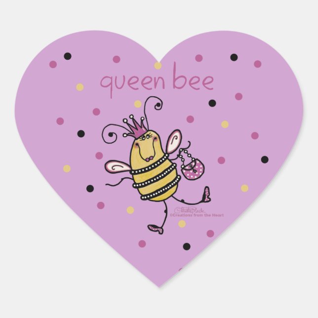 Sticker Cœur Queen Bee (Devant)