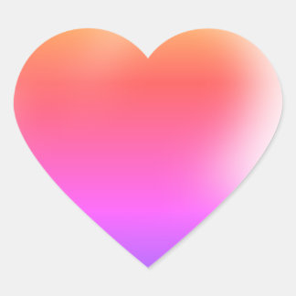 Sticker Cœur Rainbow color