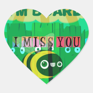 Sticker Cœur Rainy Day Fun : A Bee's Perspective. "Je suis à bo