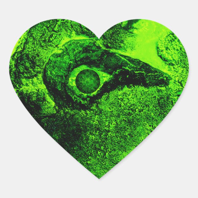 Sticker Cœur recherche d'autocollant de coeur vert (Devant)