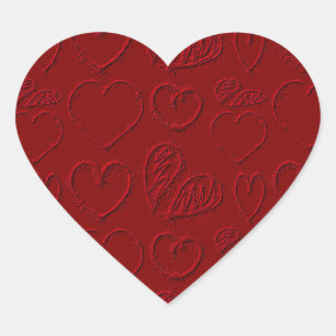 Sticker Cœur Red Hearts Saint-Valentin
