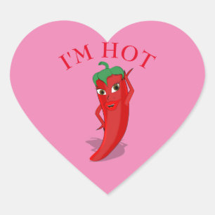 Sticker Cœur Red Hot Pepper Diva