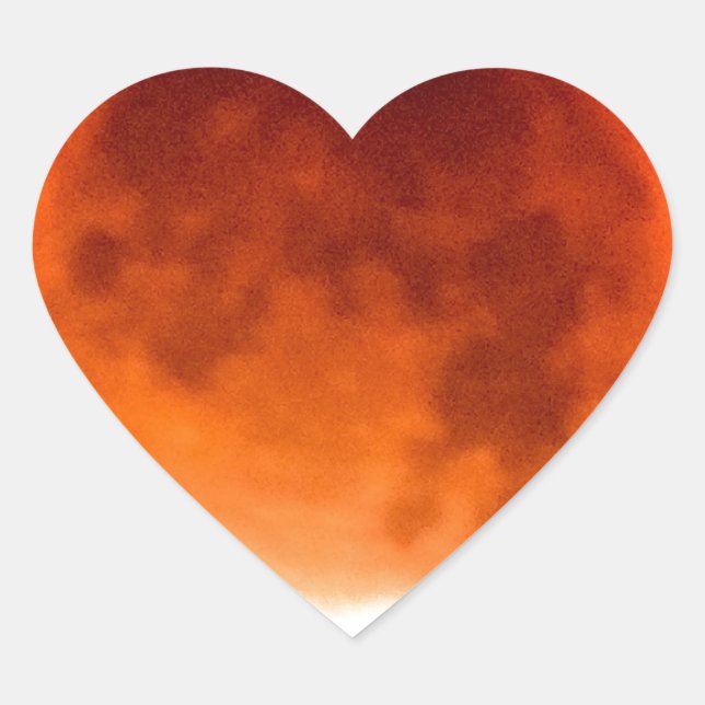 Sticker Cœur Red Moon (Devant)
