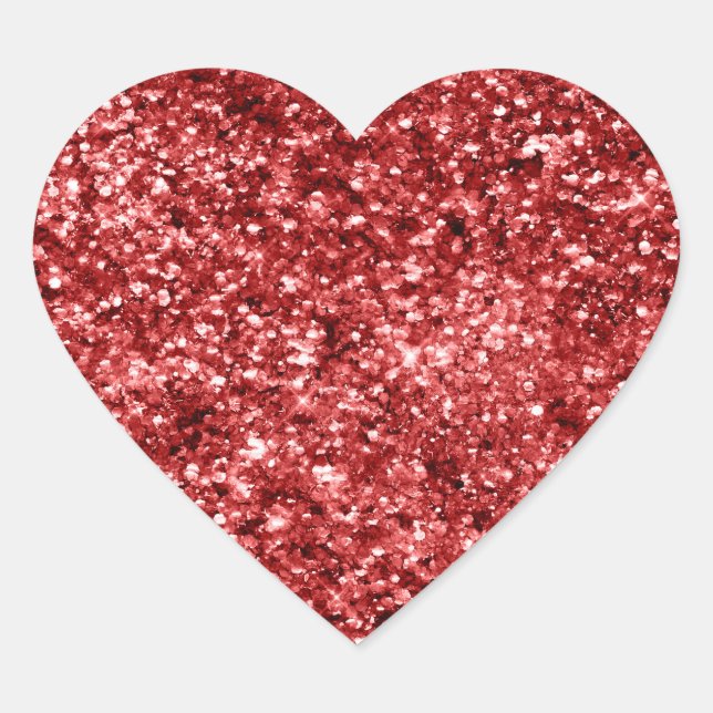 Sticker Cœur Red Sparkle Glitz (Devant)
