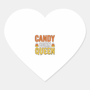 Sticker Cœur Reine de bonbons en forme de corne Vintage Hallowe