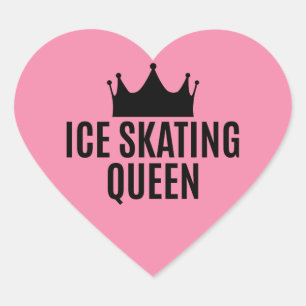 Sticker Cœur Reine du patinage sur glace - Patinage sur glace