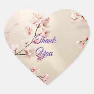 Sticker Cœur Remerciements pour mariage
