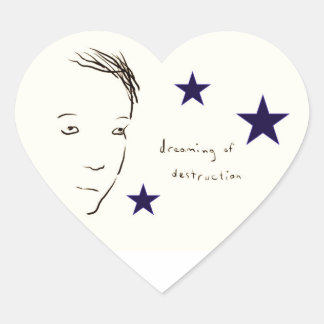 Sticker Cœur rêver de destruction