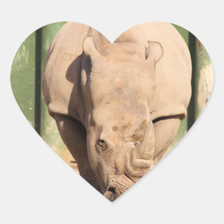 Sticker Cœur Rhino blanc