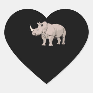 Sticker Cœur Rhino cool Cute Chubby Rhino