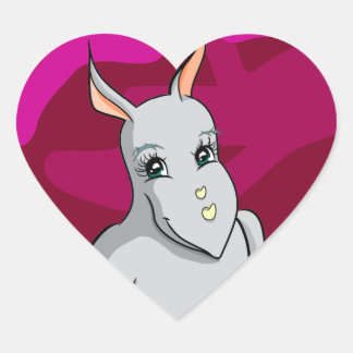 Sticker Cœur Rhonda Rhino