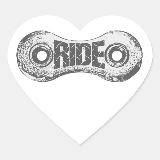 Sticker Cœur Ride (Devant)