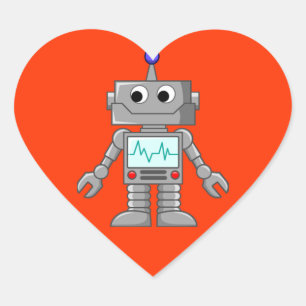 Sticker Cœur Robot Freak