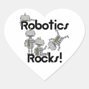 Sticker Cœur Roches de robotique