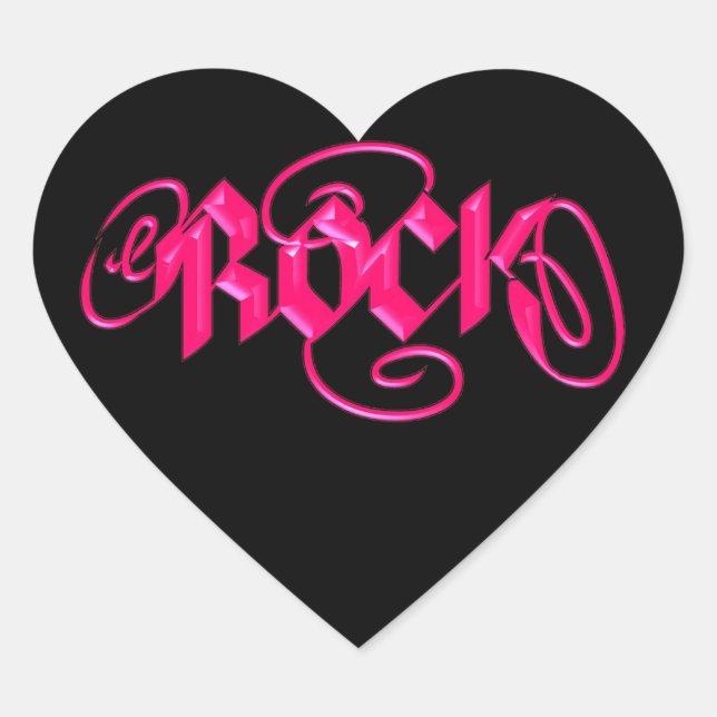 Sticker Cœur Rock (Devant)