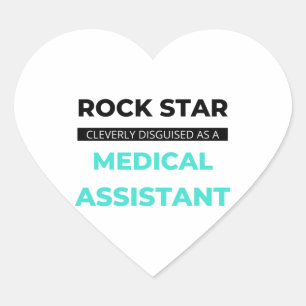 Sticker Cœur Rock Star Clairement Dissimulé Comme Un 2 Médicale