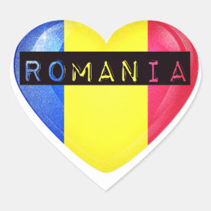 Sticker Cœur Romania Heart