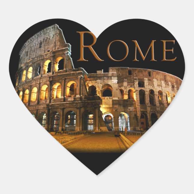 Sticker Cœur Rome : Le Colosseum (Devant)