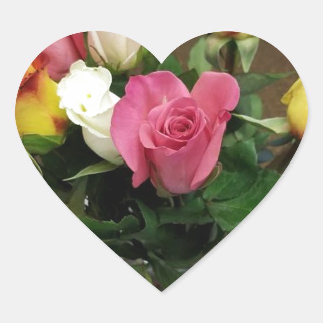 Sticker Cœur Rose (Devant)