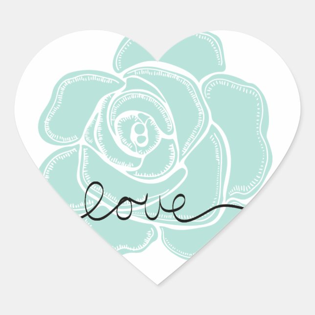 Sticker Cœur Rose (Devant)
