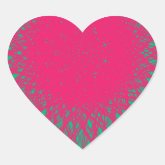 Sticker Cœur rose abstrait