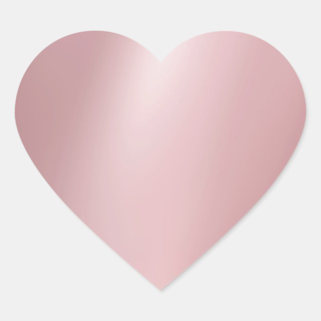 Sticker Cœur Rose Gold Blank Elegant Moderne Modèle tendance (Devant)