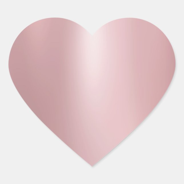 Sticker Cœur Rose Gold Moderne Élégant Blanc tendance Modèle (Devant)