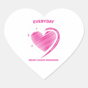 Sticker Cœur Rose mignon Mémoire Amour Fille Cancer du sein