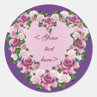 STICKER COEUR rose PERSONNALISÉ