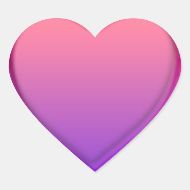 Sticker Coeur rose pourpre (Devant)