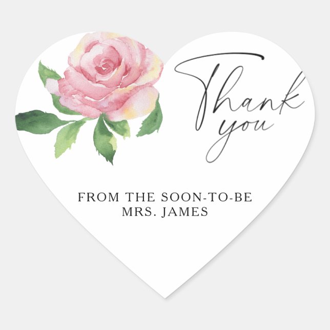 Sticker Cœur Rose - remerciement pour enterrement de vie de jeu (Devant)