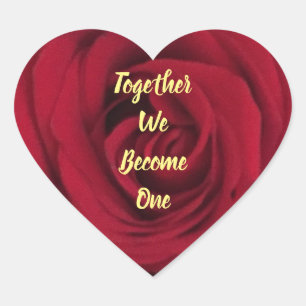 Sticker Cœur Rose rouge