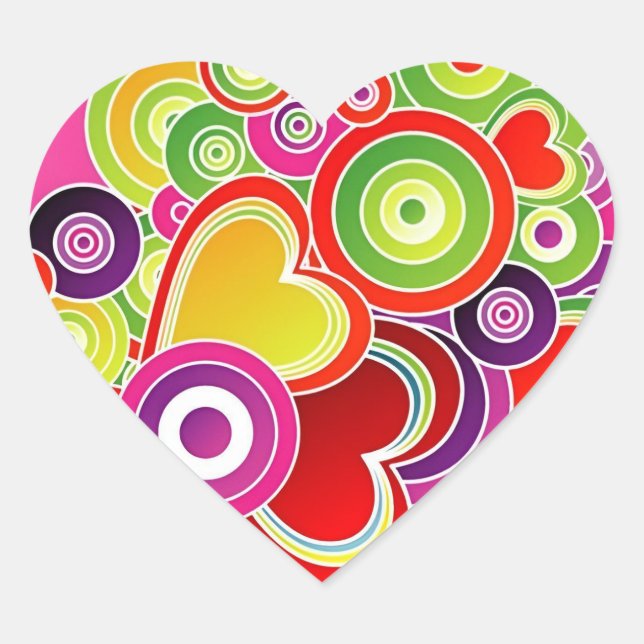 Sticker Coeur rose super (Devant)