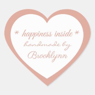 Sticker Cœur Rosegold fait main par X, Élégant sur mesure