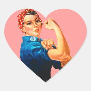 Sticker Cœur Rosie the Riveter